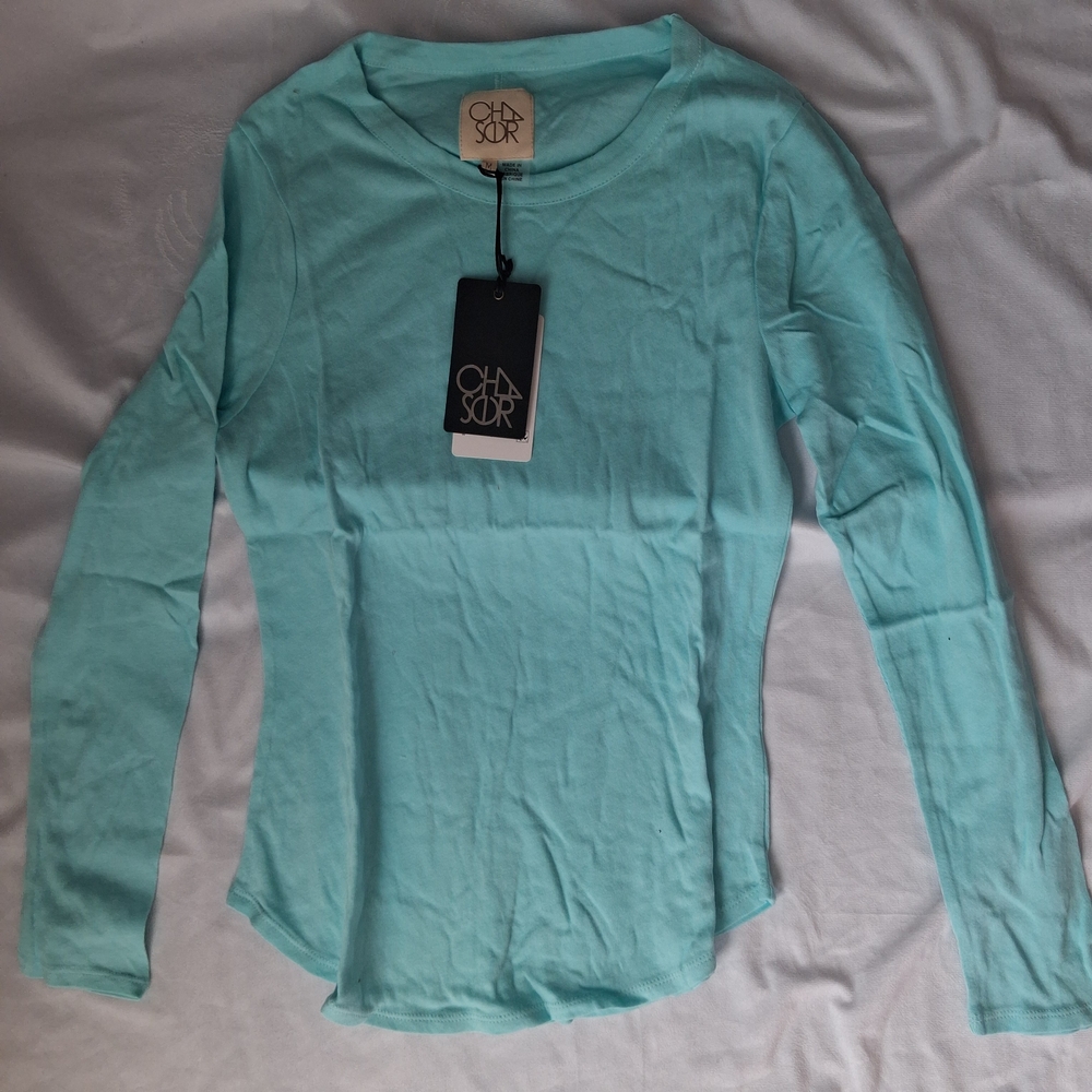 Chaser Light Blue Long Sleeve Top